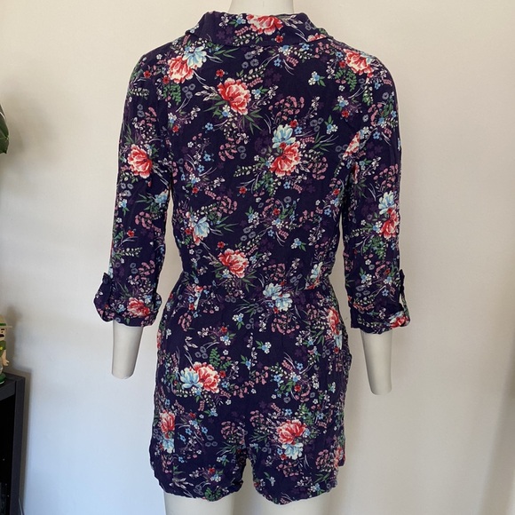 ๐ 2/$25 ModCloth So Field With Joy Purple Floral Romper - Picture 5 of 6